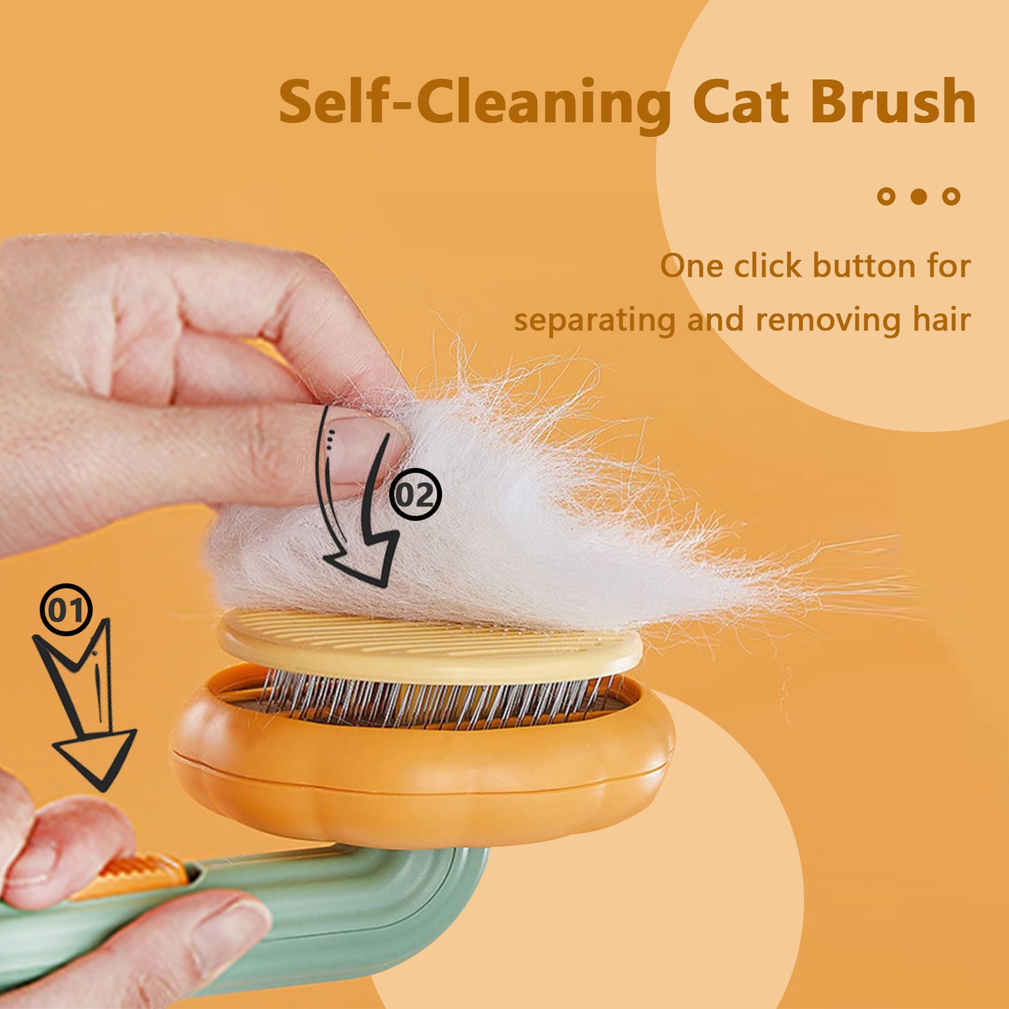 Pumpkin-Shaped Pet Grooming Brush