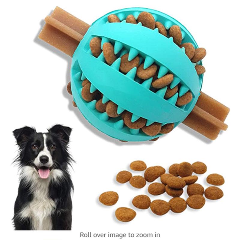 Treat Dispensing Balls for Pets, Nontoxic Rubber Interactive Dog Toys