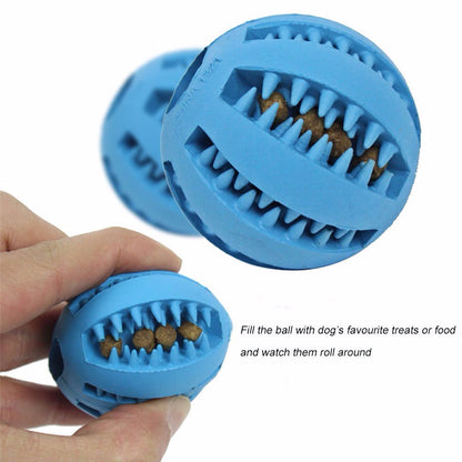 Treat Dispensing Balls for Pets, Nontoxic Rubber Interactive Dog Toys