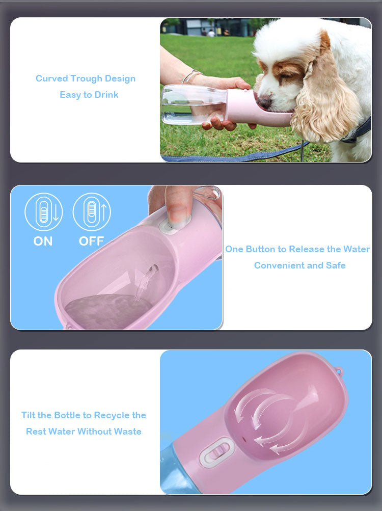 Portable Dog Water Bottle for Outdoor Walking and Travelling