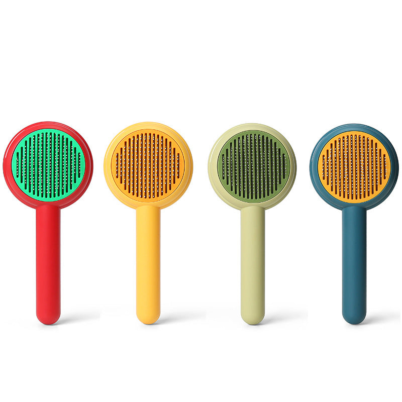 Pet Self-Cleaning Grooming Brush for Cleaning Loose Undercoat and Tangled Hair