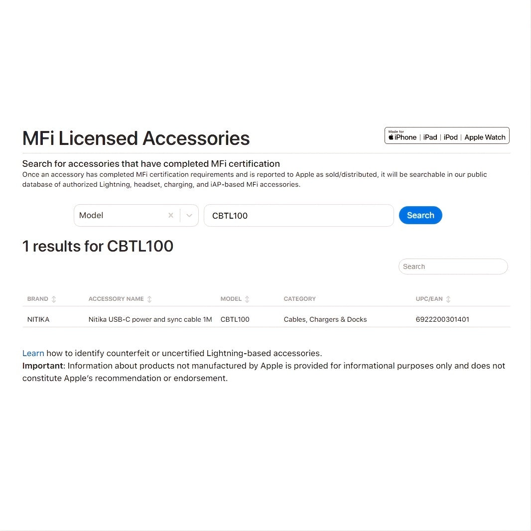 MFi Flash Charging Cable Type-C To Lightning For Apple Charging Cable