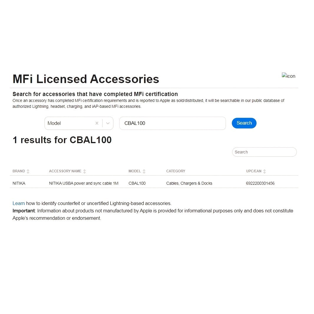 MFi Certification USB-A To Lighting Flash Charging Cable