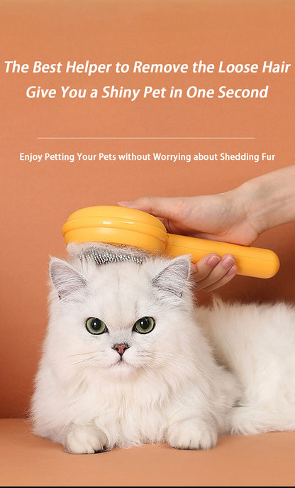 Pet Self-Cleaning Grooming Brush for Cleaning Loose Undercoat and Tangled Hair