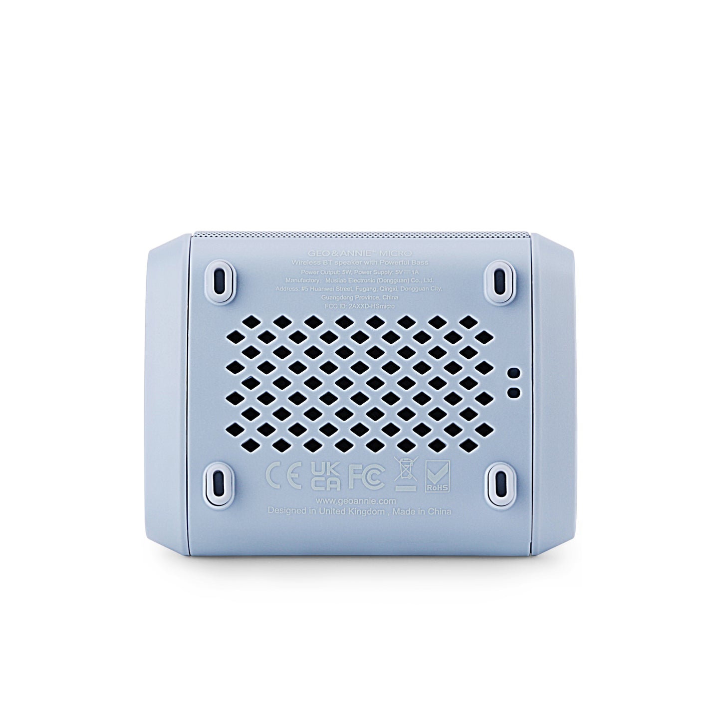 Geo&Annie Micro - mini wireless waterproof Bluetooth speaker,Sky blue