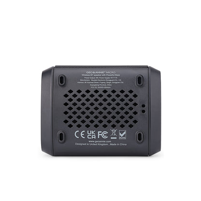 Geo&Annie Micro - mini wireless waterproof Bluetooth speaker,Graphite black