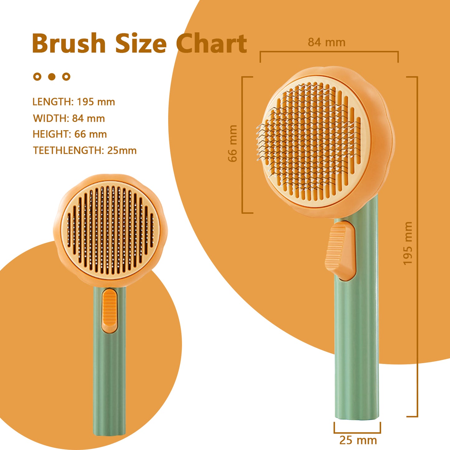 Pumpkin-Shaped Pet Grooming Brush