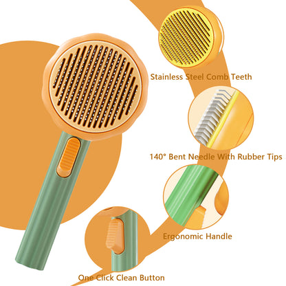 Pumpkin-Shaped Pet Grooming Brush